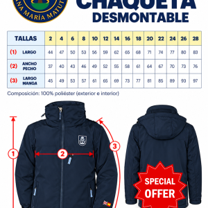 Cazadora desmontable chaleco