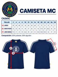 Camiseta Manga Corta punto (50% poliester, 50% algodón)